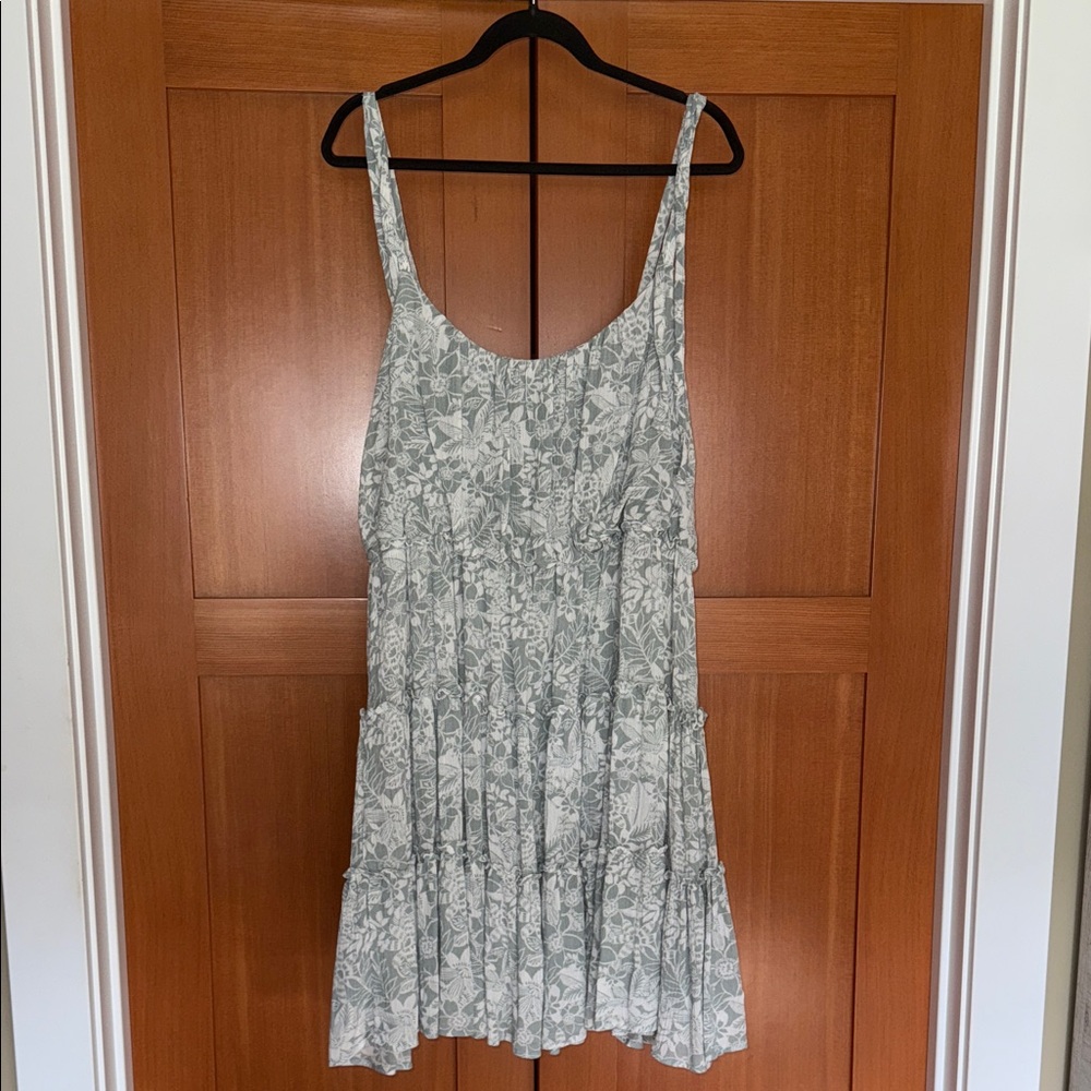 Wallflower Gray Floral Mini Dress